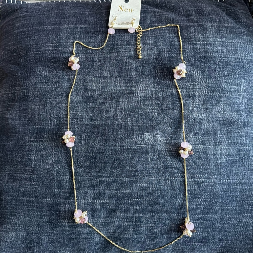 Nett NWT long necklace and earrings set